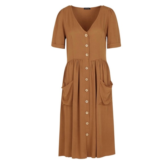 COPY - boohoo button front midi dress - Picture 2 of 2